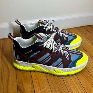 Burberry RS5 Striped Mixed-Media Sneakers